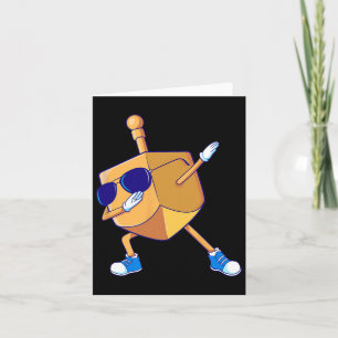 Dabbing Dreidel Hanukkah Dancing Chanukah Kids Gir Karte