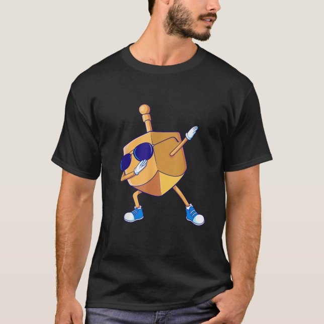 Dabbing Dreidel Hanukkah Dancing Chanukah Kids Gir T-Shirt (Vorderseite)