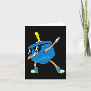 Dabbing Dreidel Hanukkah Dancing Chanukah Kleinkin Karte