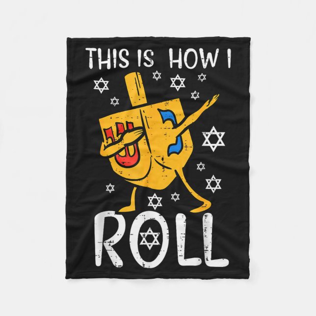 Dabbing Dreidel Hässlich Hanukkah Lustig Chanukah  Fleecedecke (Vorderseite)