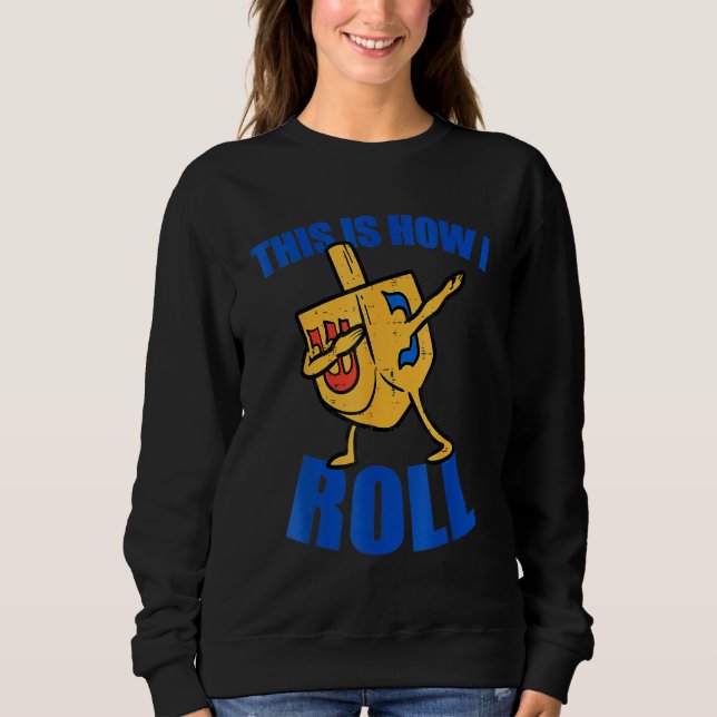 Dabbing Dreidel Ugly Hanukkah  Chanukah Men Women  Sweatshirt (Vorderseite)