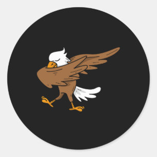 Dabbing Eagle Large Bird America Unglaublich witzi Runder Aufkleber