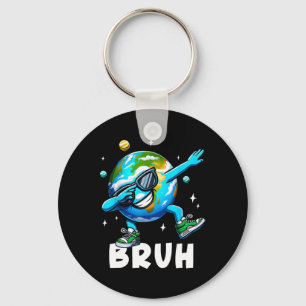 Dabbing Earth Day 2025 Bruh Funny Meme Sprichwort Schlüsselanhänger