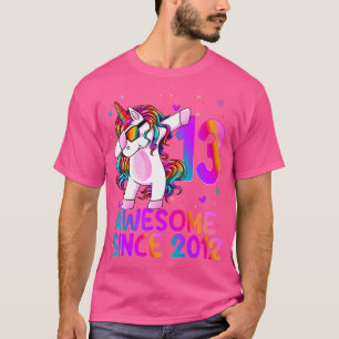 Dabbing Einhorn 13 Jahre alte 13. Geburtstagsfeier T-Shirt