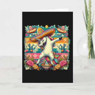 Dabbing Einhorn Cinco De Mayo Karte