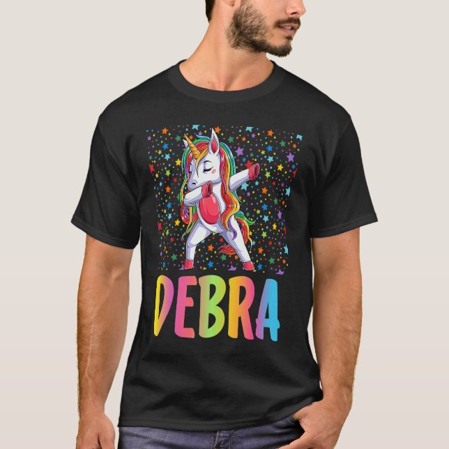 Dabbing Einhorn Debra T-Shirt (Vorderseite)