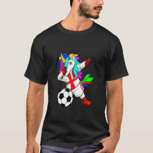 Dabbing Einhorn England Fußball  Englische Flagge  T-Shirt