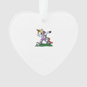 Dabbing Einhorn Fußball Mädchen Frauen Team Traine Ornament