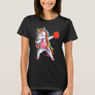 Dabbing Einhorn Golfer  Flying Disc Golf Spieler G T-Shirt