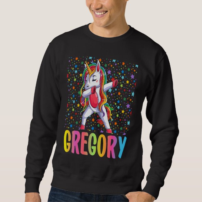Dabbing Einhorn Gregory Sweatshirt (Vorderseite)