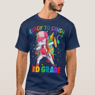 Dabbing Einhorn in der dritten Klasse Zurück in di T-Shirt