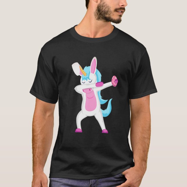 Dabbing Einhorn Kaninchen Ostereier Dab Boys Gi T-Shirt (Vorderseite)