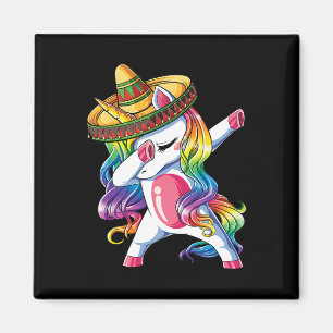 Dabbing Einhorn Lustiger Cinco De Mayo Frauen Rege Magnet