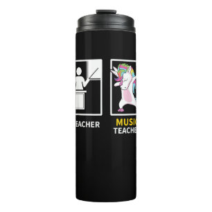 Dabbing-Einhorn-Musiklehrer-Geschenk-T-Shirt Thermosbecher