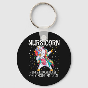 Dabbing Einhorn Nursicorn Lustiges Krankenschweste Schlüsselanhänger
