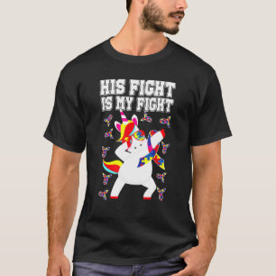 Dabbing Einhorn Sein Kampf ist mein Kampf Autismus T-Shirt
