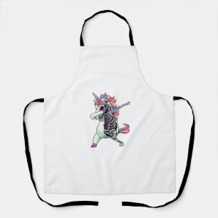 Dabbing Einhorn Skelett Halloween Mädchen Dab T-Sh Schürze