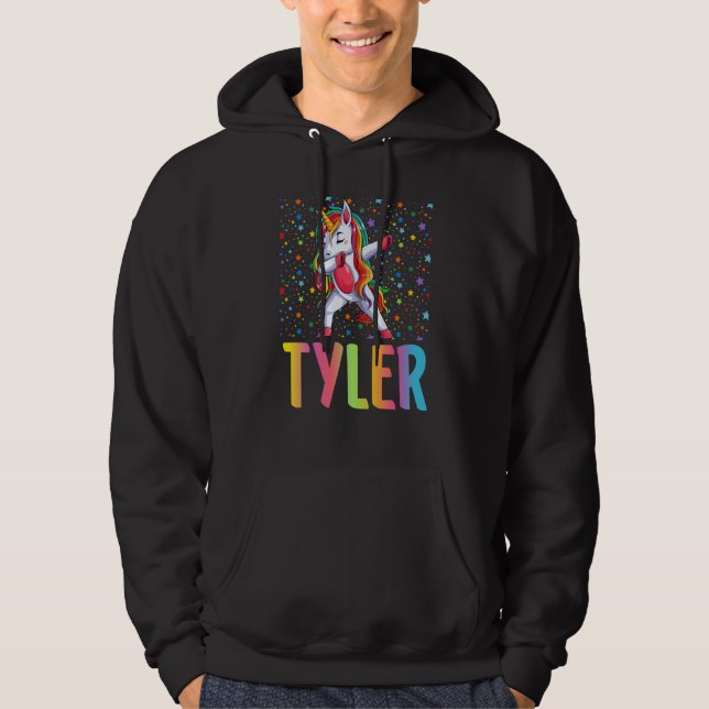 Dabbing Einhorn Tyler Hoodie (Vorderseite)