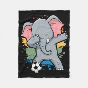 Dabbing-Elefant - Fußball-Liebhaber Jersey Fußll F Fleecedecke