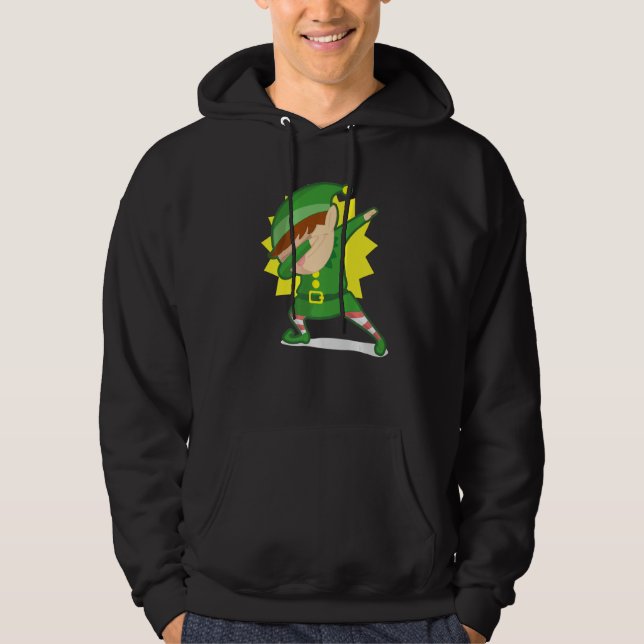Dabbing Elf Friends  Christmas Boys Hoodie (Vorderseite)