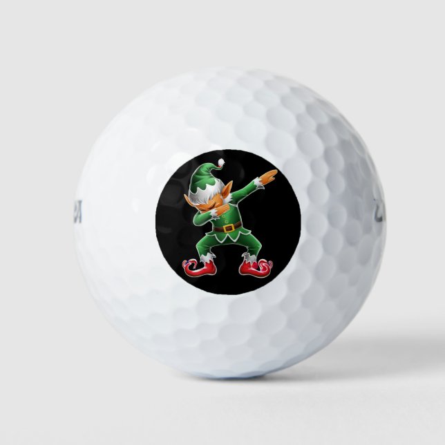 Dabbing Elf Kostüme Weihnachtsfeier Weihnachtsfeie Golfball (Vorderseite)