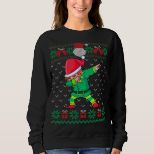 Dabbing Elf Ugly Weihnachts Sweater Matching Famil Sweatshirt