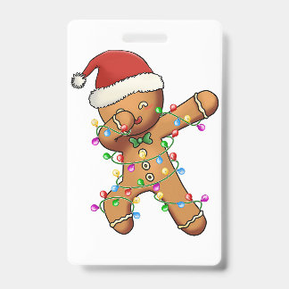 Dabbing Elf Weihnachtsbaum Lichter Xmas Familienma Ausweis