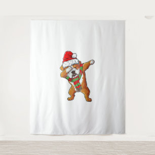 Dabbing English Bulldog Weihnachtsgeschenke Kinder Wandteppich