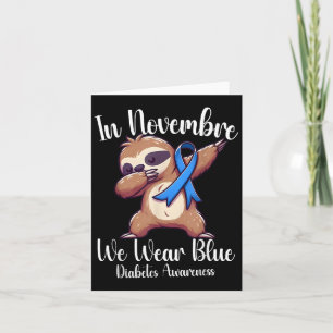Dabbing Faulth im November tragen wir Blue Diabete Karte