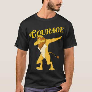 Dabbing feige Löwe der Zauberer von Oz T Courage T-Shirt