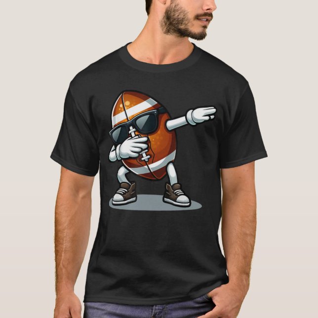 Dabbing Football Shirt Vintag Retro (Vorderseite)