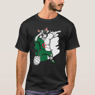 Dabbing Französisch Bulldog Algerien Volleyball Fa T-Shirt