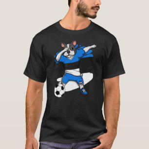 Dabbing Französisch Bulldog Estland Fußball Fans J T-Shirt
