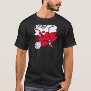 Dabbing Französisch Bulldog Grönland Volleyball Fa T-Shirt