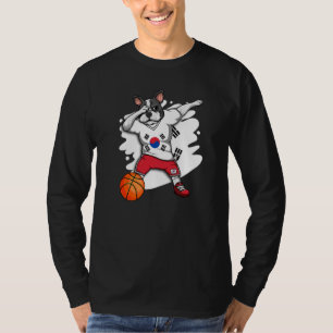 Dabbing Französisch Bulldog Südkorea Basketball Fa T-Shirt