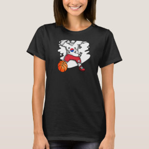 Dabbing Französisch Bulldog Südkorea Basketball Fa T-Shirt