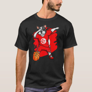 Dabbing Französisch Bulldog Tunesien Basketball Fa T-Shirt