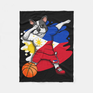 Dabbing Französische Bulldogge Die Philippinen Ske Fleecedecke