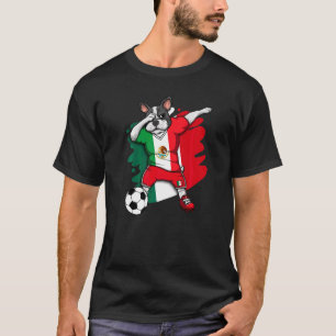 Dabbing French Bulldog Mexico Fußball Fans Jersey  T-Shirt