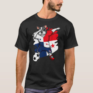 Dabbing French Bulldog Panama Soccer Fans Jersey F T-Shirt