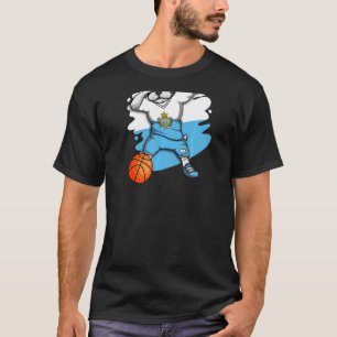 Dabbing French Bulldog San Marino Basketball Fan J T-Shirt