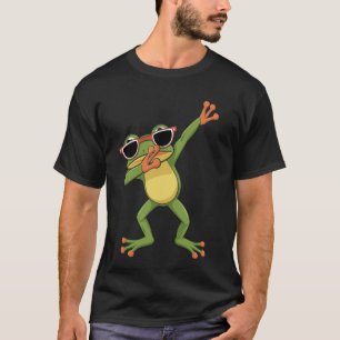 Dabbing Frog mit Sonnenbrille Funny Pose Cool Fros T-Shirt