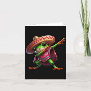 Dabbing Frosch Sombrero Poncho Cinco De Mayo Mexik Karte