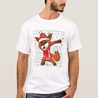 Dabbing Fuchs Hässliches Weihnachten T-Shirt