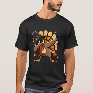 Dabbing Funny Turkey Dankbar Dankbarkeit Thanksgiv T-Shirt
