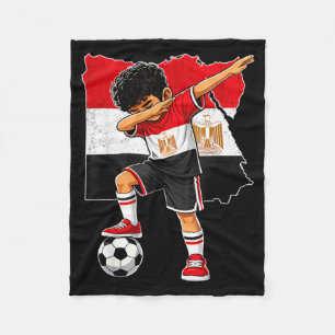 Dabbing Fußball Ägypten Trikot Junge Ägypter Junge Fleecedecke