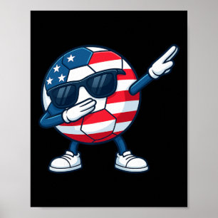 Dabbing Fußball Amerikanisch Ll Jungen Männer Frau Poster