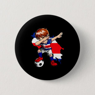 Dabbing Fußball Costa Rica Trikot Junge Costa Rica Button