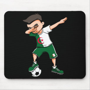 Dabbing Fußball Junge Algerien Fußball Fan Jersey Mousepad