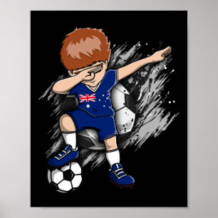 Dabbing Fußball Junge Australien Trikot Australisc Poster
